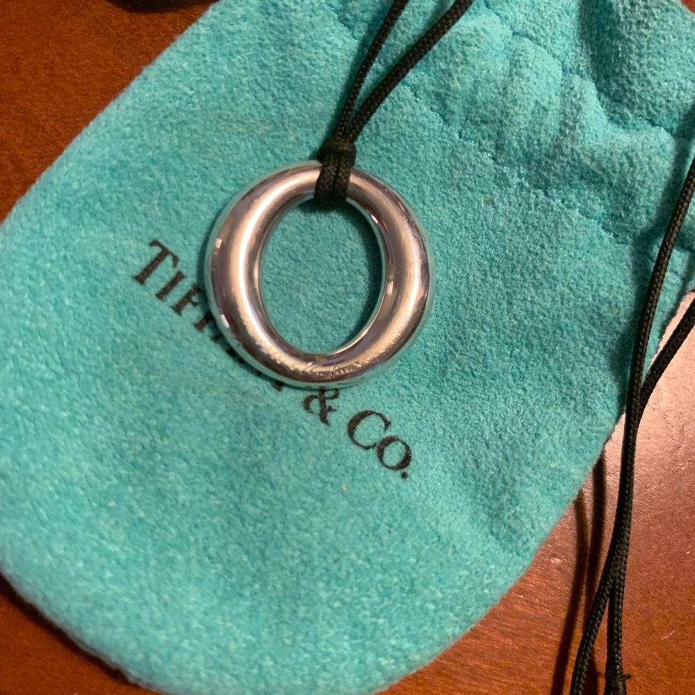 Tiffany & Co. Elsa Peretti Sevillana Pendant on black rope